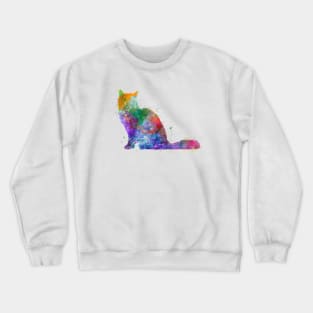Chartreux cat in watercolor Crewneck Sweatshirt